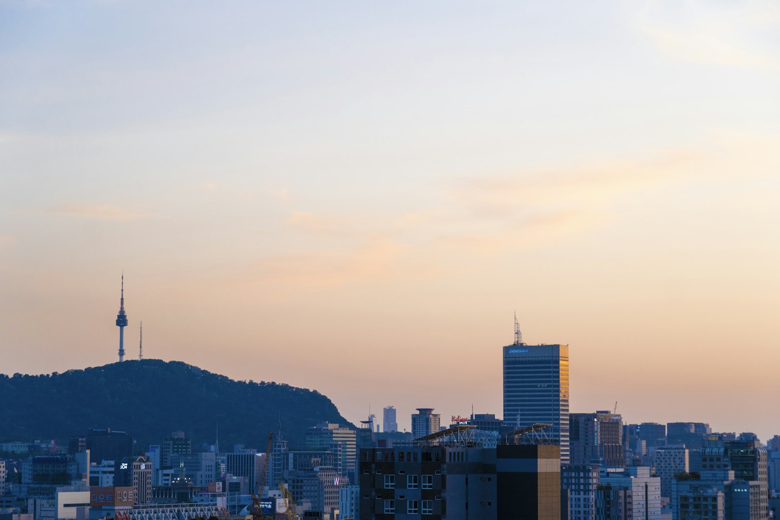 Seoul skyline at dusk